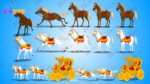 "10 Rajshahi Characters" (Normal King, Strong King, Beautiful Queen, Normal Queen, Mantri, Salahkar, Sainik, Senapati, Normal Sainik and Dwarpal), "2 Horses and Golden Chariot (Rath) Animated Set" and "Airavat Hathi" Bundle - Royal Period - Image 3