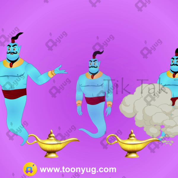 Blue Jinn Animated Character