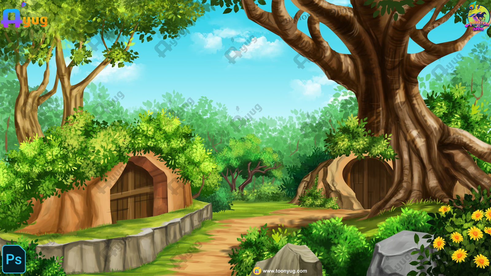 Cave Background - Jungle Background - Quality 4k