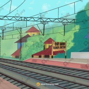 Indian Railway Station PSD Background