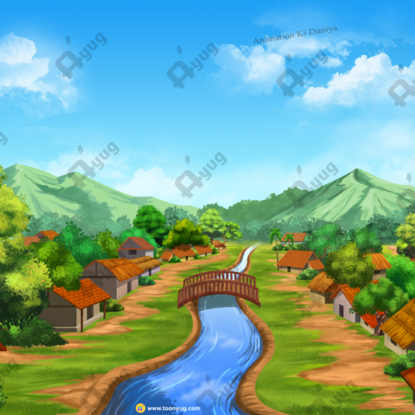 Village Background - Top View Background - Top village Background - River bg -Quality 4k