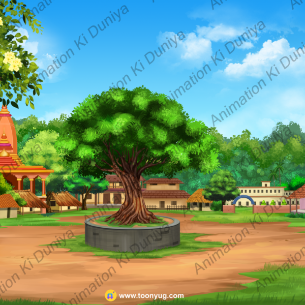 Village Background - Mandir Background - Quality 4k