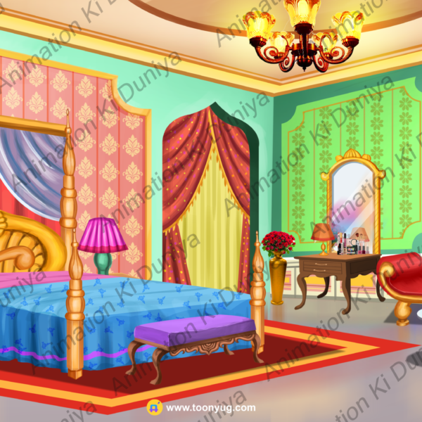 King's Bedroom - Inside Background - Interior Room  Background