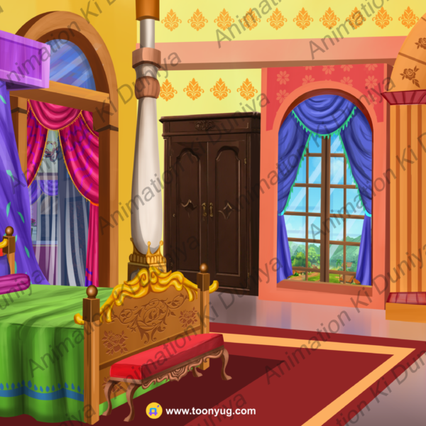 King's Bedroom - Inside Background - Inside (Rajmahal) High Quality PSD Background