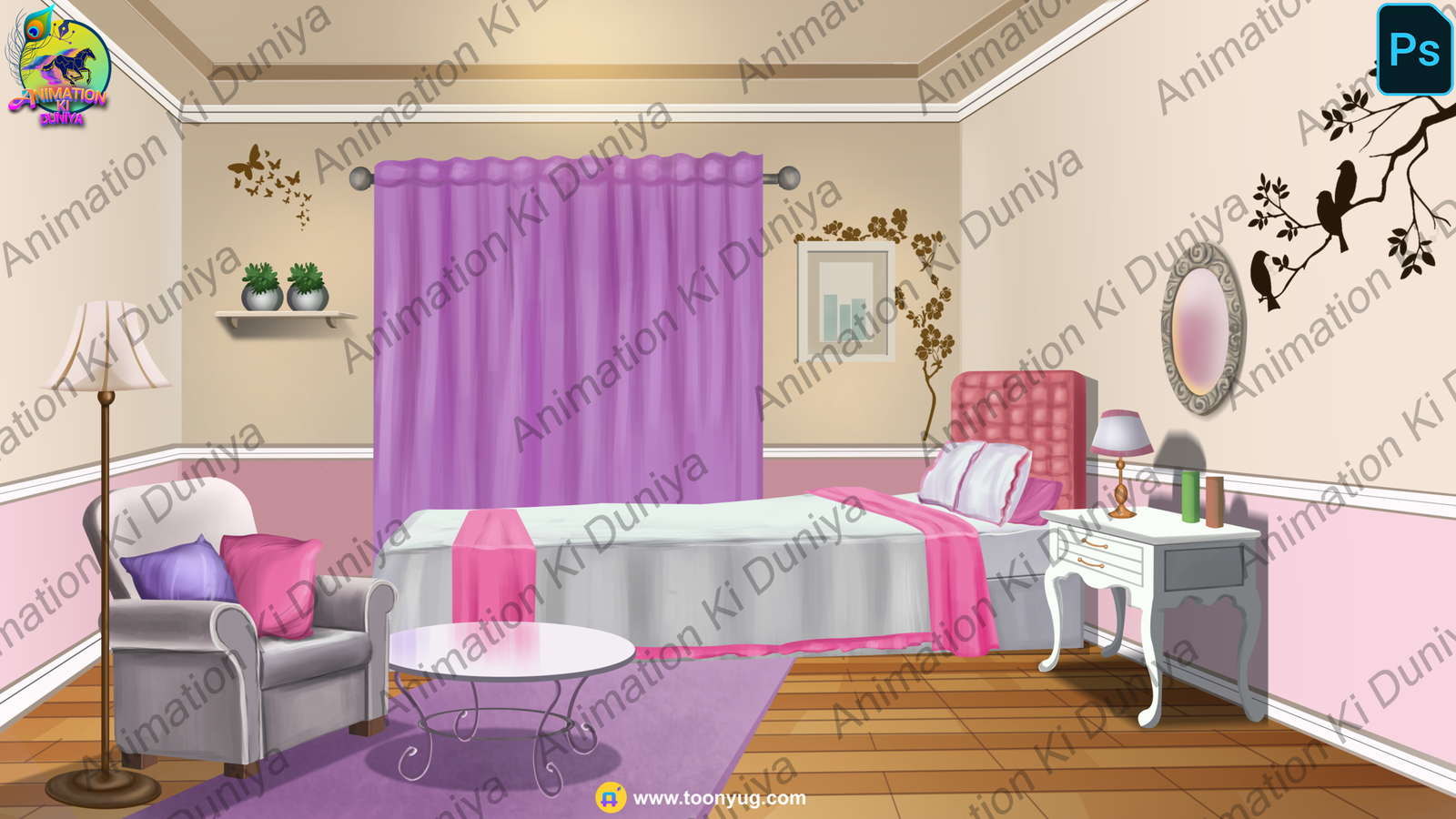 Inside Bedroom - Interior Room Background - Quality 4k