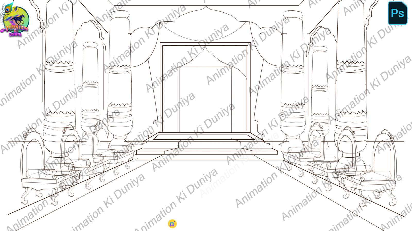 Rajmahal background - Rajmahal Inside bg - Mahal bg -New King ( Raja Darbaar )PSD High Quality Background - Image 3