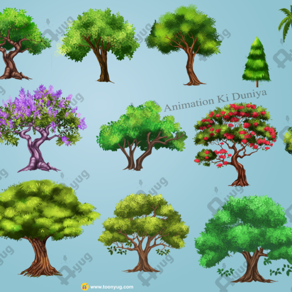17 PSD Tree Set – PSD Files