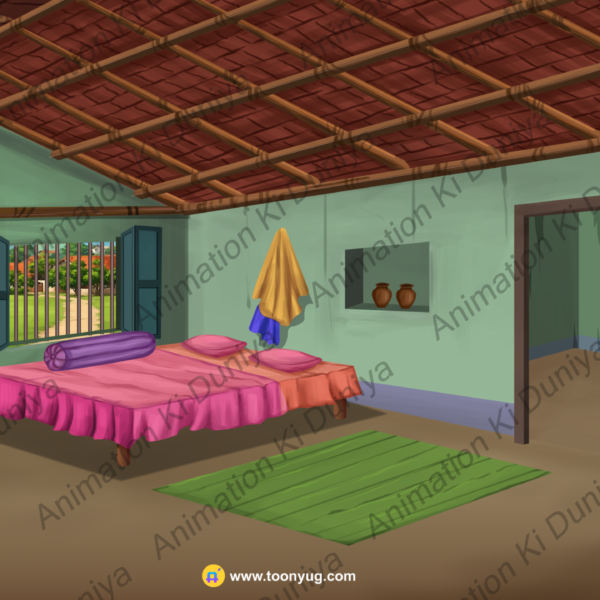 Inside Poor Room - Village inside room - Village Bedroom - Interior Room  Background