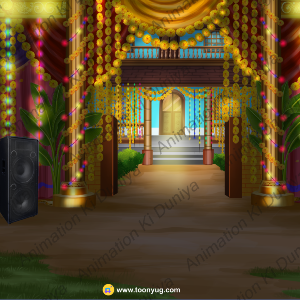 Wedding House night Background - Wedding Night Bg