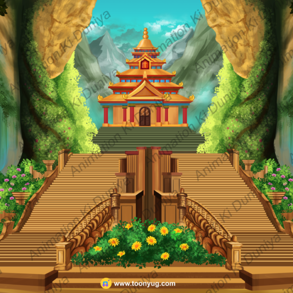 Mountain Mandir - Mandir Background