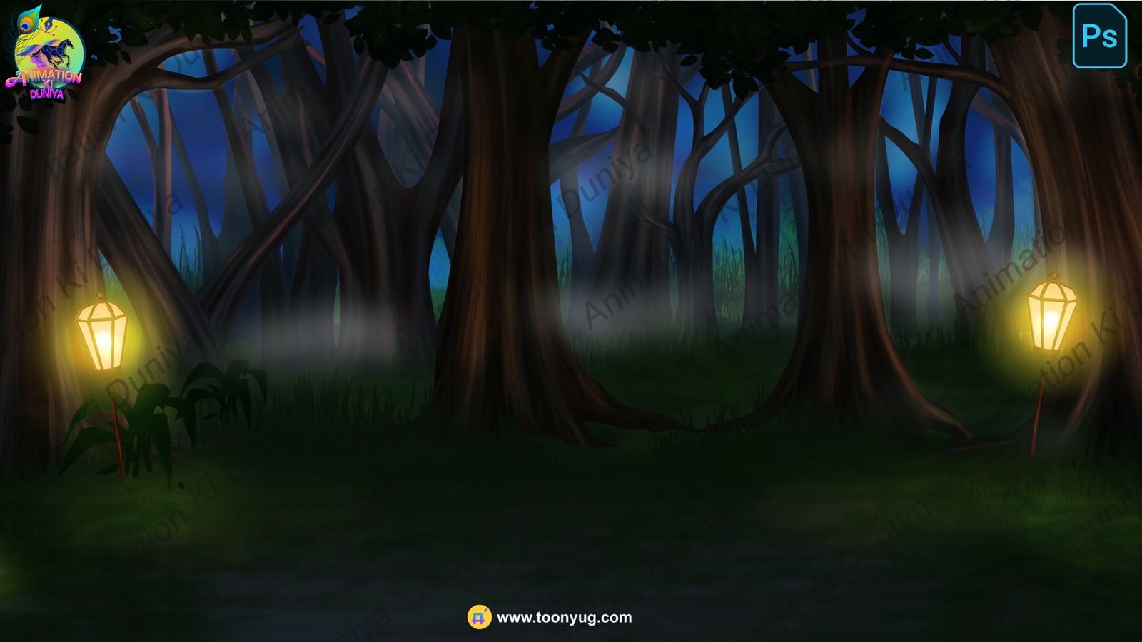 Horror Jungle Background