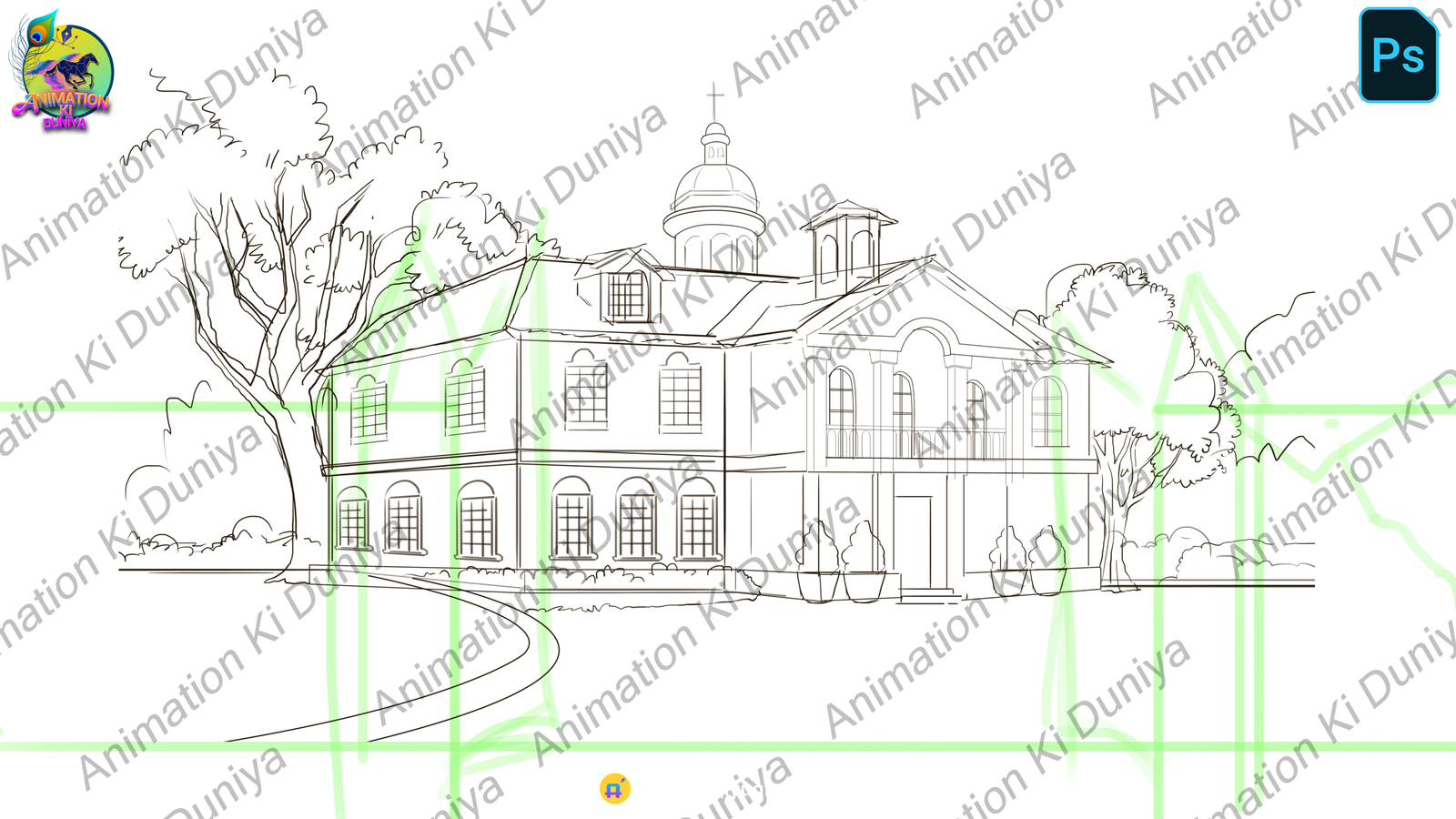 Horror Haveli Night Background - Image 3