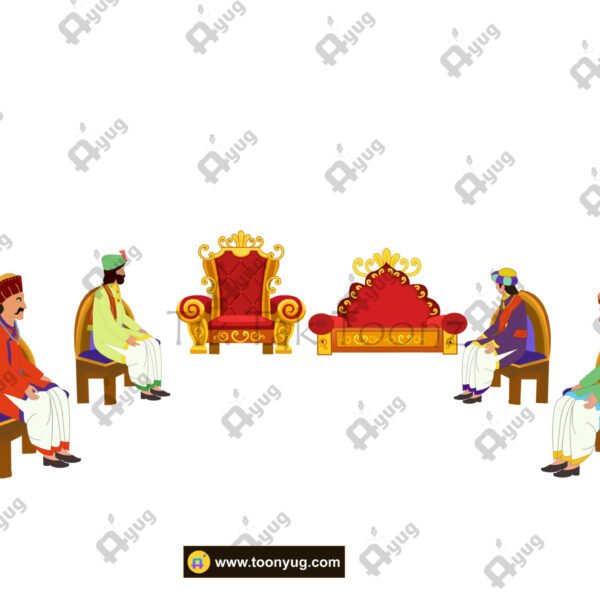 King Darbari and King's Chair Pack Animated Character