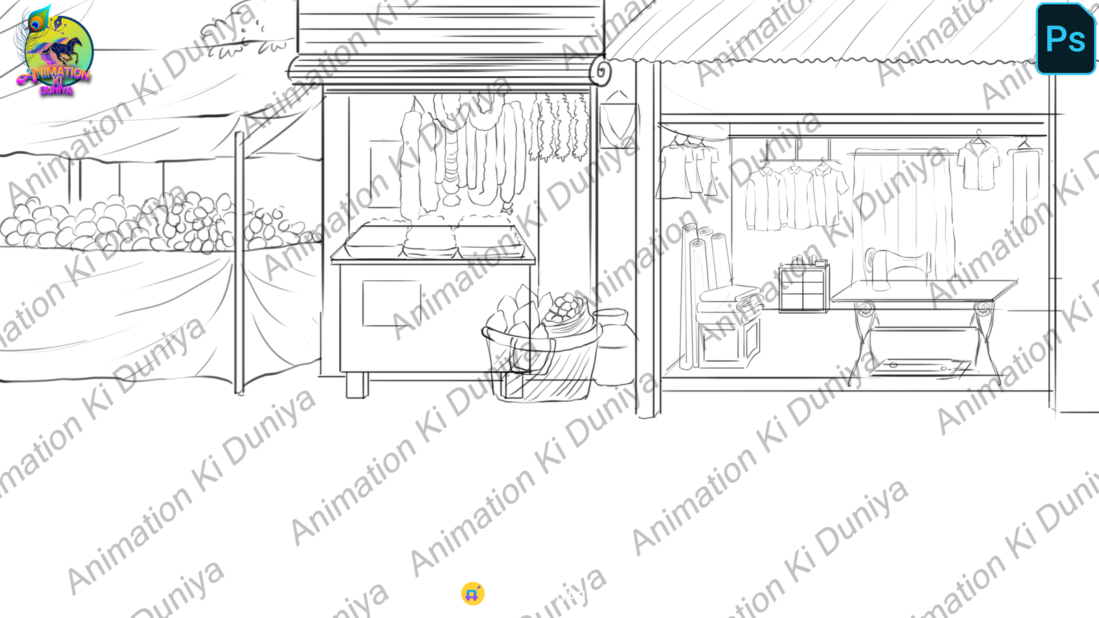 Village Market Background - village Bajar Bg - Image 3