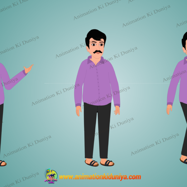 Village Man 2D Character