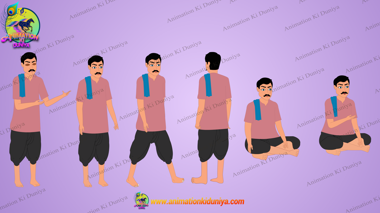 25+ Animated Characters Bundle Indian New Village Cartoon Character - Image 21