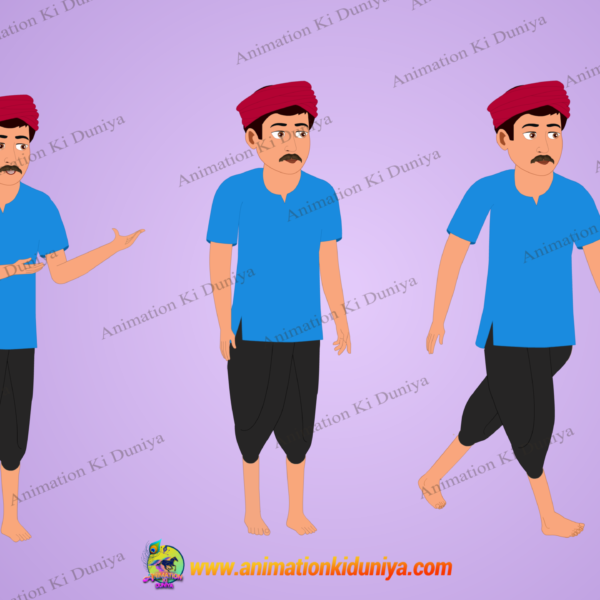Village Man 2D Character