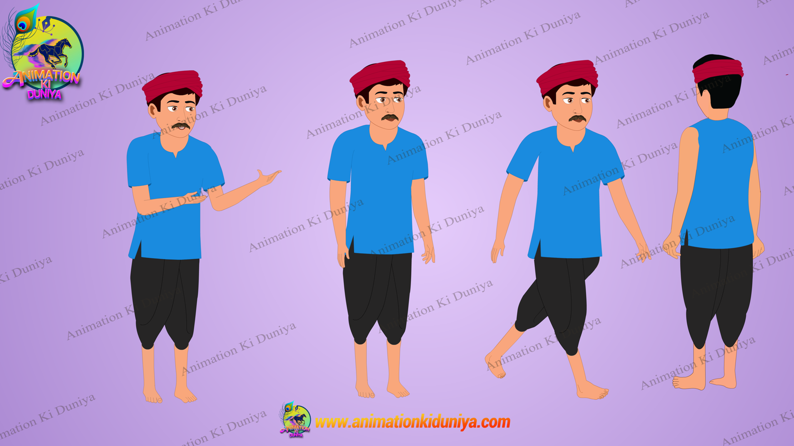 25+ Animated Characters Bundle Indian New Village Cartoon Character - Image 6