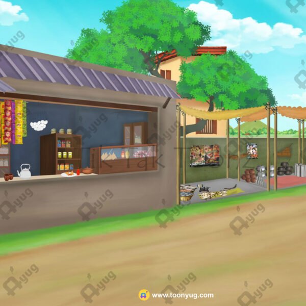 Indian Village Market ( Shop) PSD High Quality Background