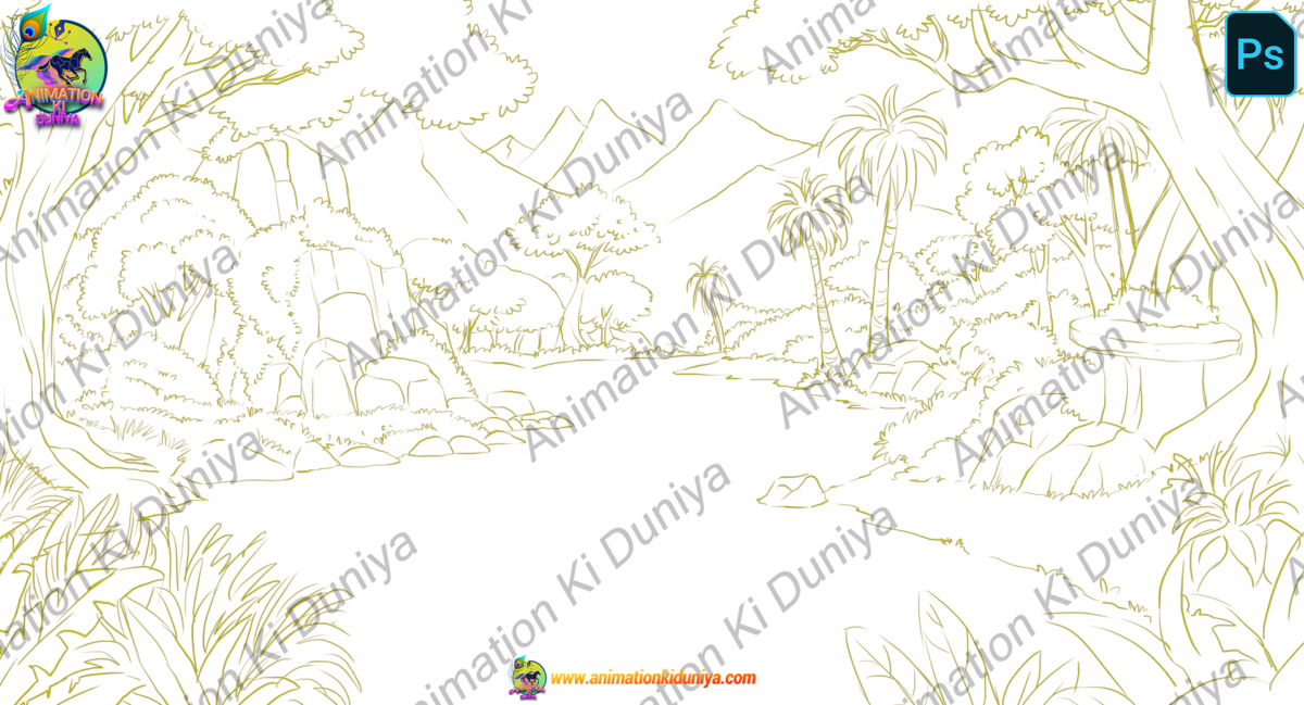 16 PSD High Quality Background Bundle ( Village ,Poor Room ,Jungle Background ,House Background , Nadi ) - Image 19