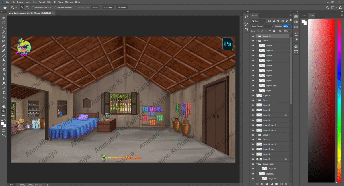 12 Village Room Inside PSD High Quality Backgrounds - Image 11