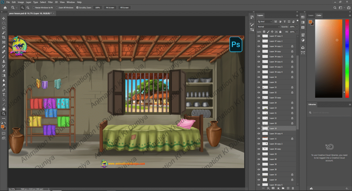 12 Village Room Inside PSD High Quality Backgrounds - Image 21