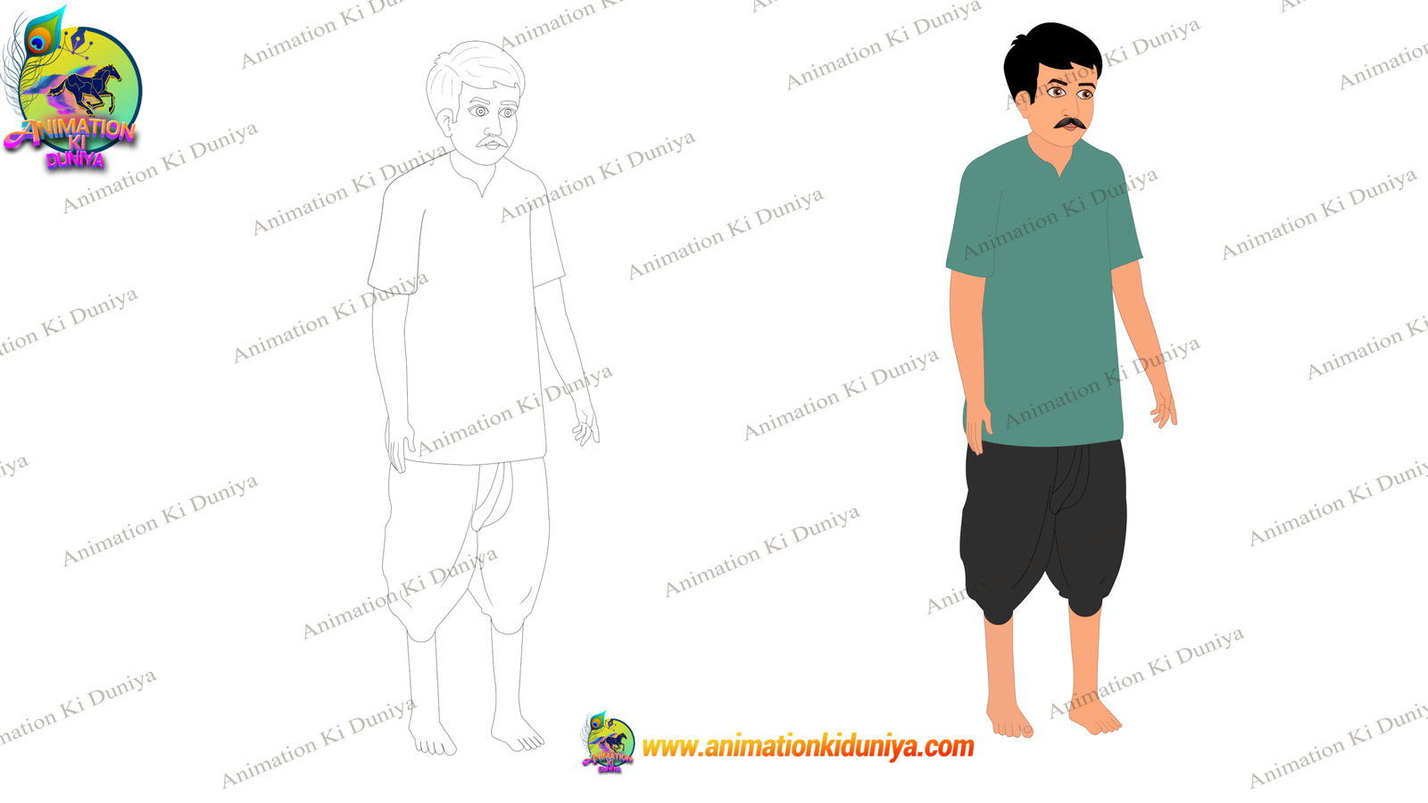 25+ Animated Characters Bundle Indian New Village Cartoon Character - Image 10