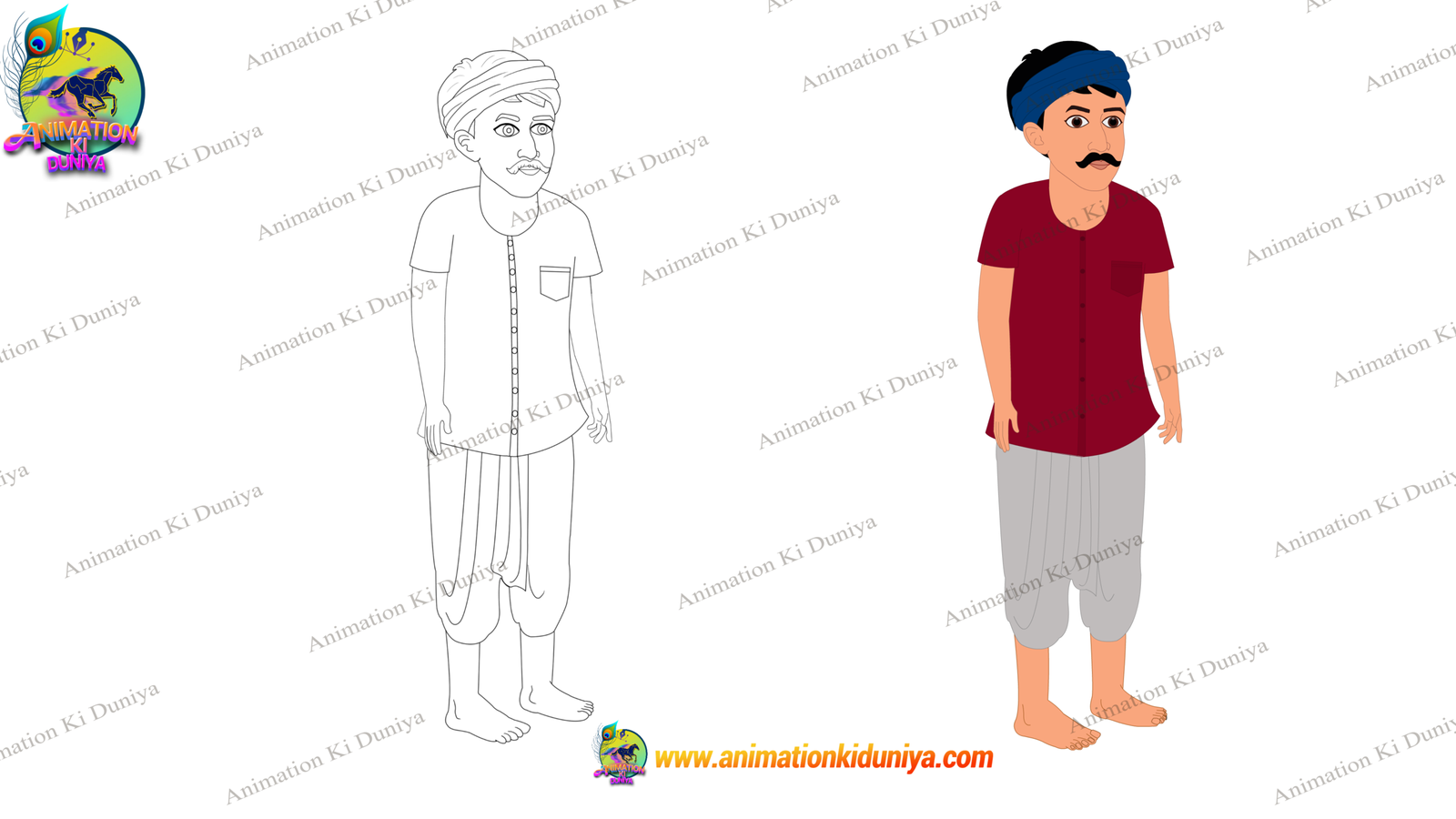 25+ Animated Characters Bundle Indian New Village Cartoon Character - Image 5
