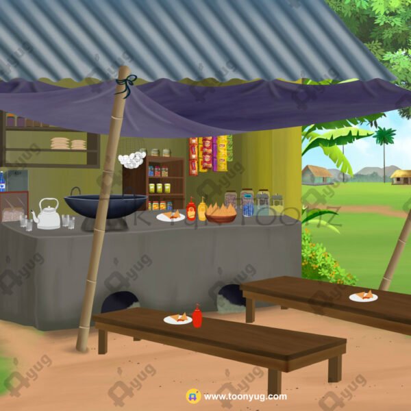 Indian Village Tea Stall (Shop) PSD High Quality Background