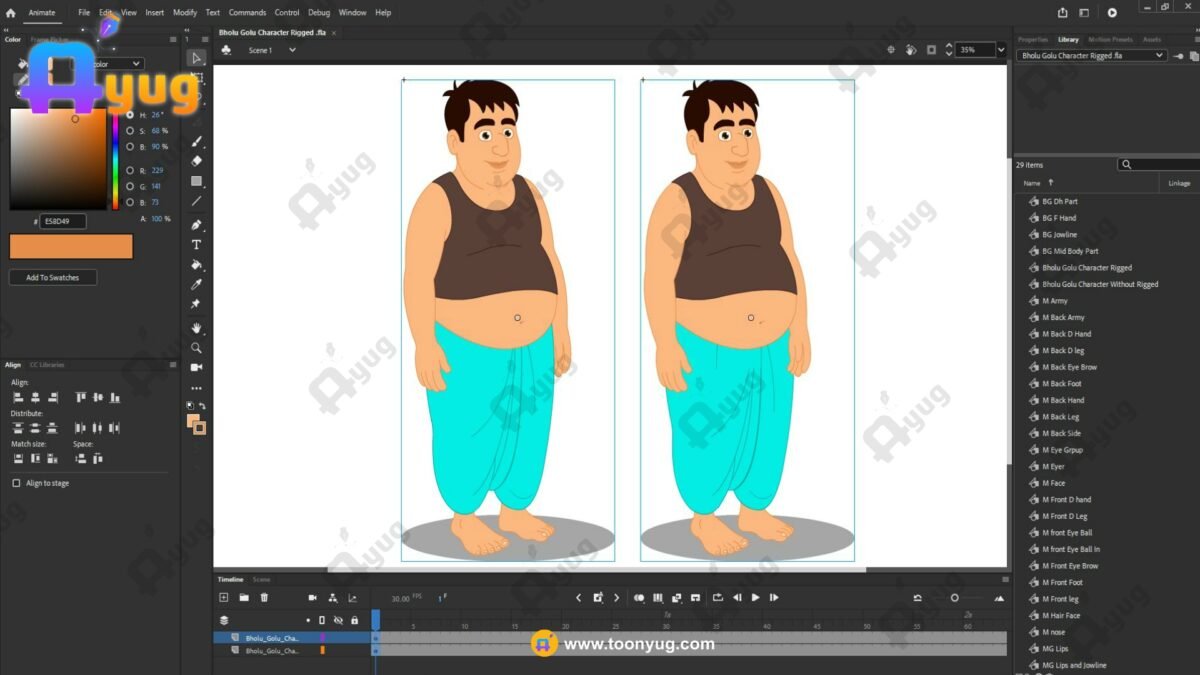 Bholu Golu "Rigged and Animated" Character - Krishn Series Characters - Image 2