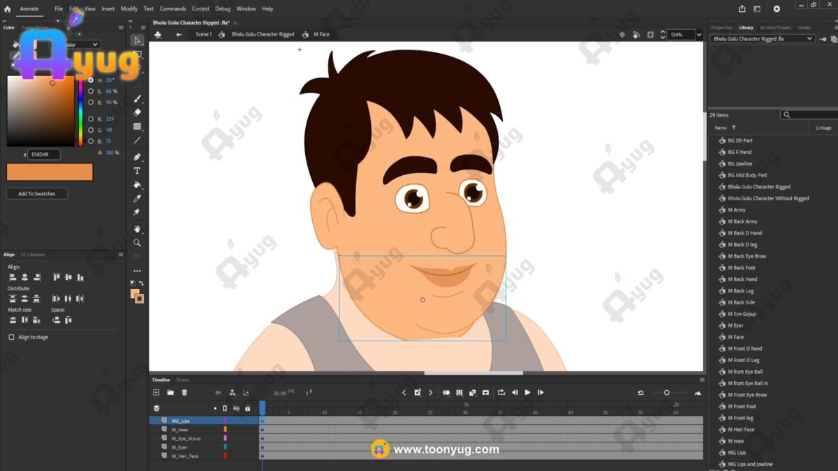 Bholu Golu "Rigged and Animated" Character - Krishn Series Characters - Image 4