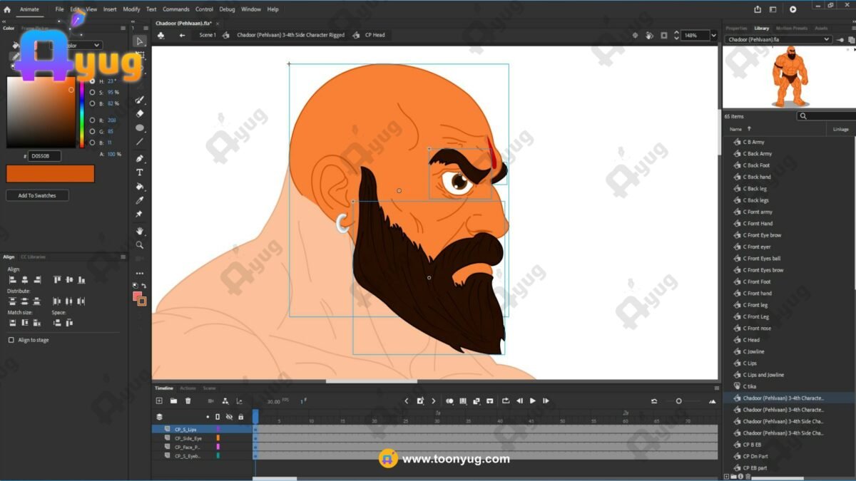 Chadoor Pehlvaan "Rigged and Animated" Character - Krishn Series Characters - Image 4