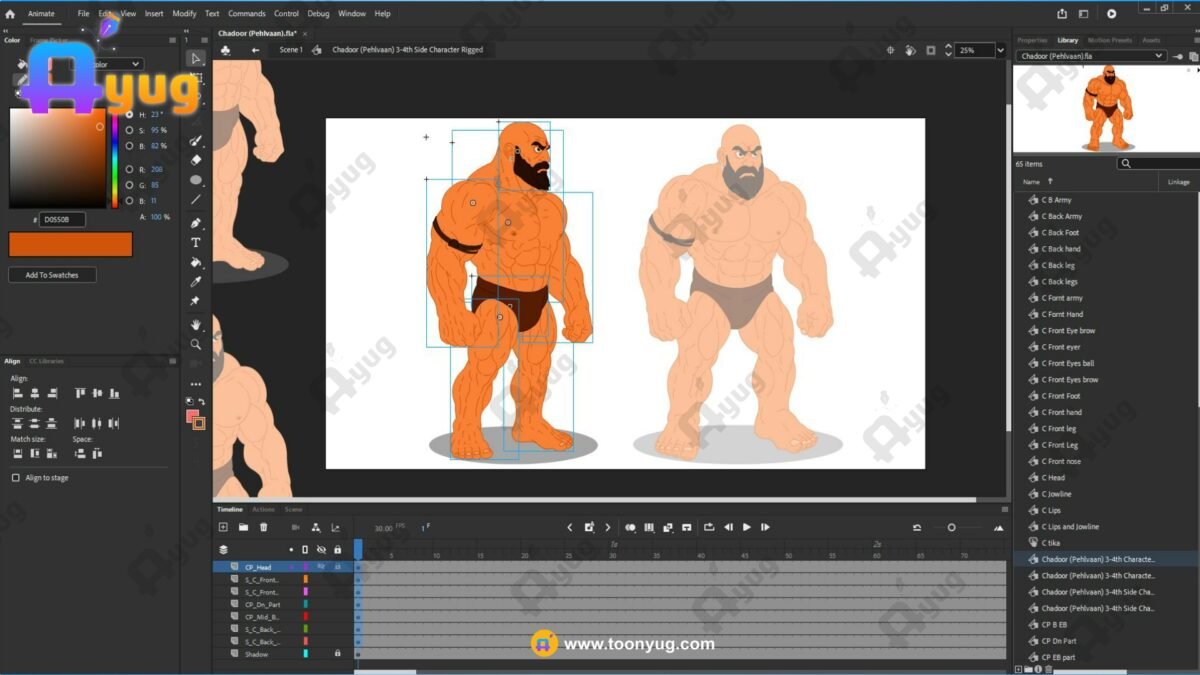 Chadoor Pehlvaan "Rigged and Animated" Character - Krishn Series Characters - Image 3