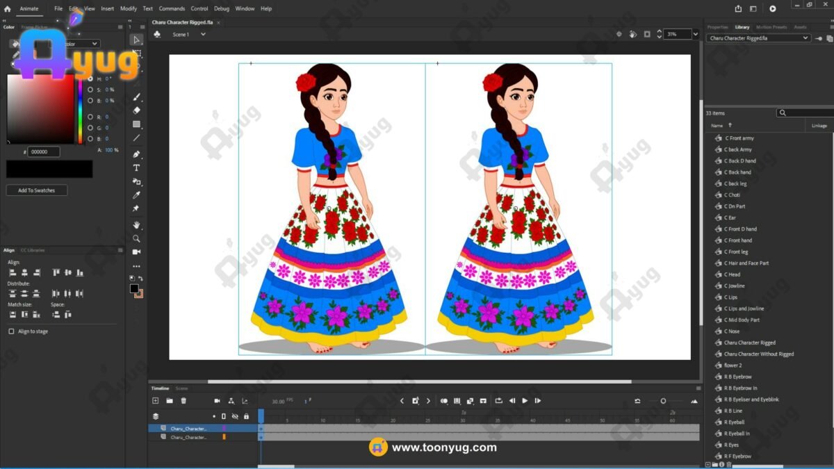Charu "Rigged and Animated" Character - Krishn Series Characters - Image 2