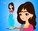 Geeta (Radha's Friend) "Rigged and Animated" Character - Krishn Series Characters