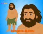 Junglie Aadmi "Rigged and Animated" Character - Krishn Series Characters