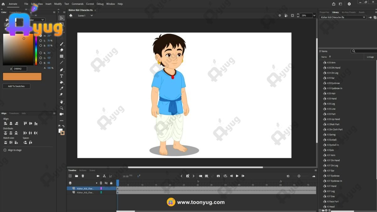 Kishor Kid "Rigged and Animated" Character - Krishn Series Characters - Image 2