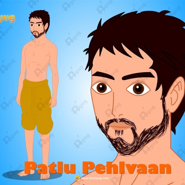 Patlu Pehlvaan "Rigged and Animated" Character - Krishn Series Characters