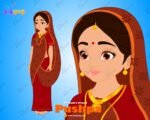 Pushpa (Yashoda's Friend) "Rigged and Animated" Character - Krishn Series Characters