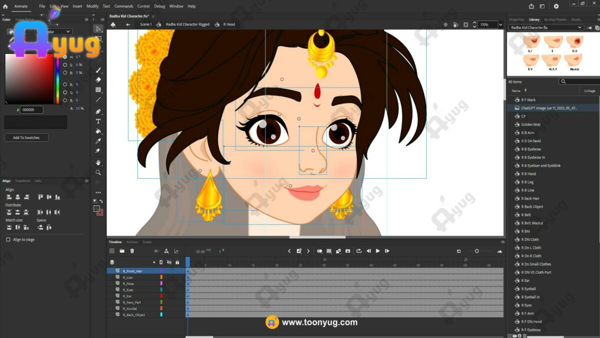 Radha Kid "Rigged and Animated" Character - Krishn Series Characters - Image 4