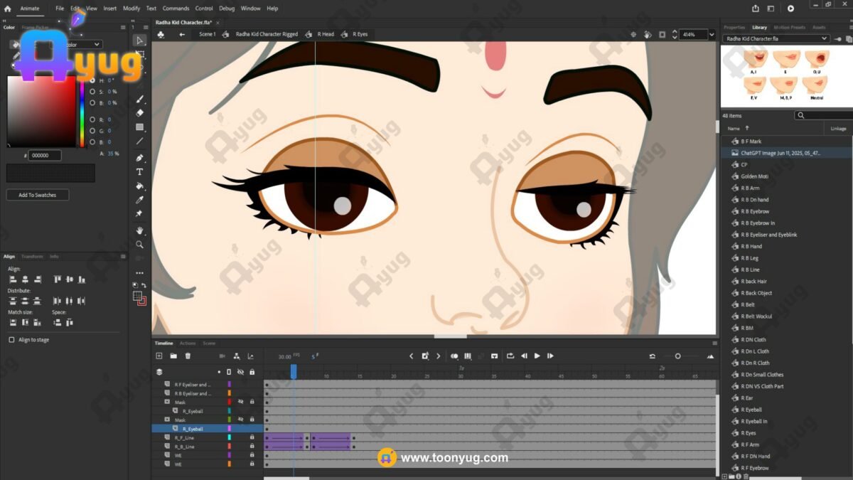 Radha Kid "Rigged and Animated" Character - Krishn Series Characters - Image 5