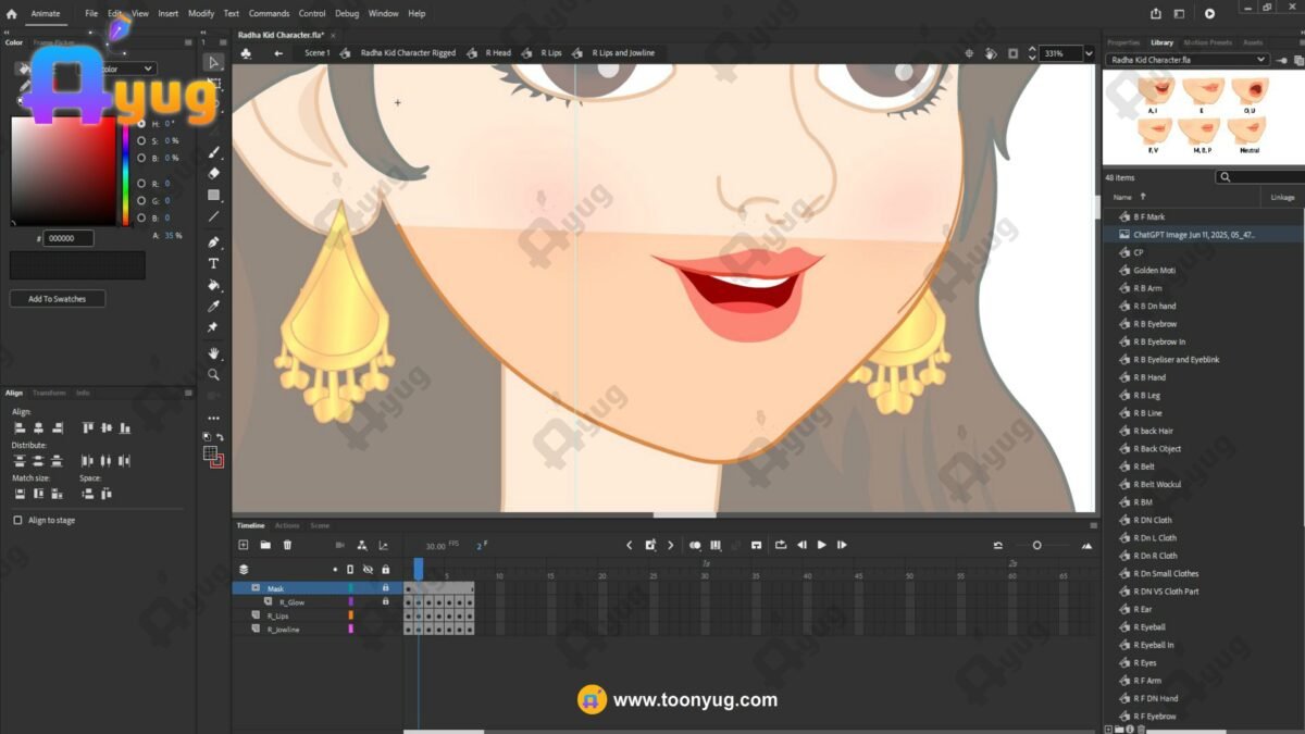 Radha Kid "Rigged and Animated" Character - Krishn Series Characters - Image 6