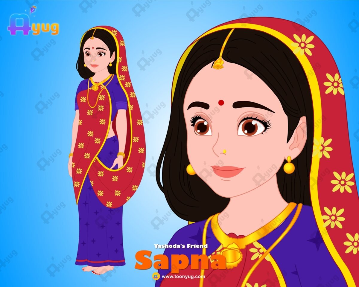 Sapna (Yashoda's Friend) "Rigged and Animated" Character - Krishn Series Characters - Image 1