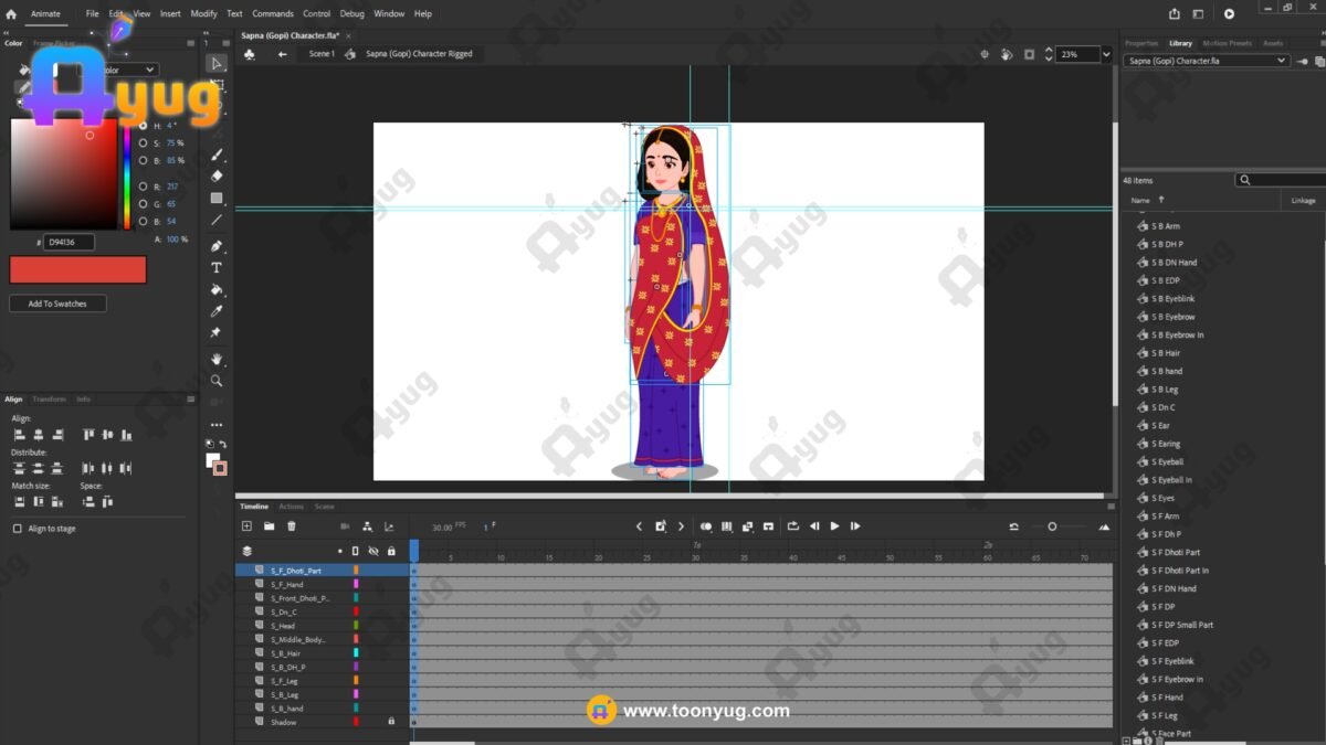 Sapna (Yashoda's Friend) "Rigged and Animated" Character - Krishn Series Characters - Image 3