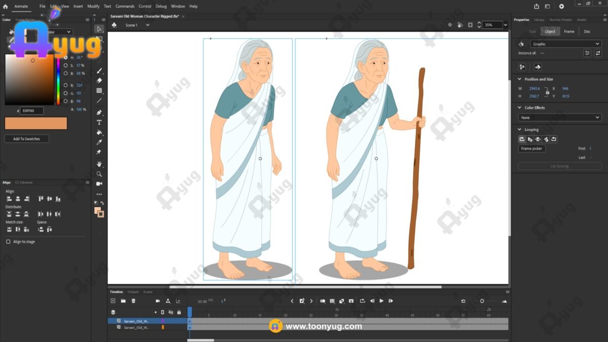 Sarvani Old Woman "Rigged and Animated" Character - Krishn Series Characters - Image 2