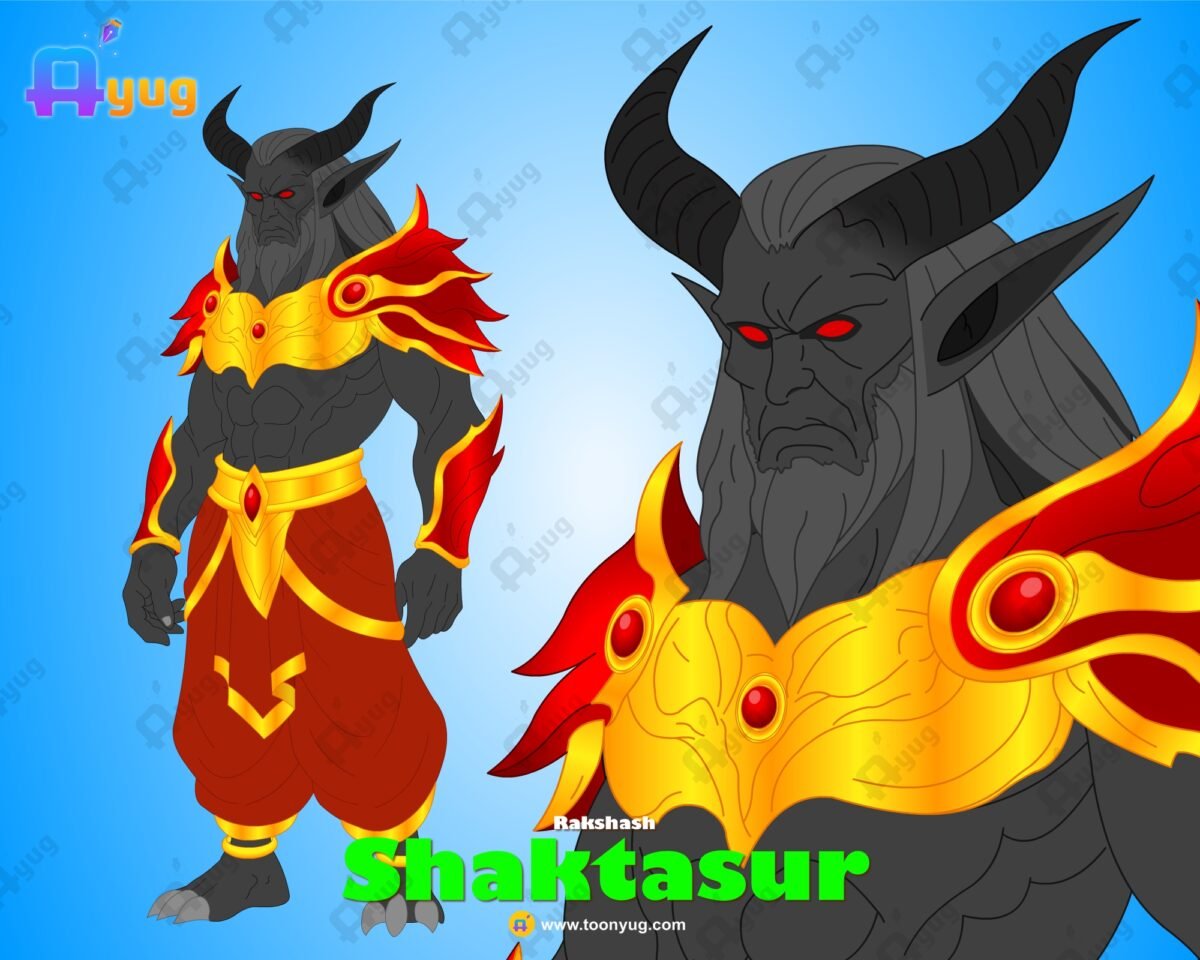 Shaktasur Raksash "Rigged and Animated" Character - Krishn Series Characters - Image 1