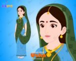 Usha (Yashoda's Friend) "Rigged and Animated" Character - Krishn Series Characters
