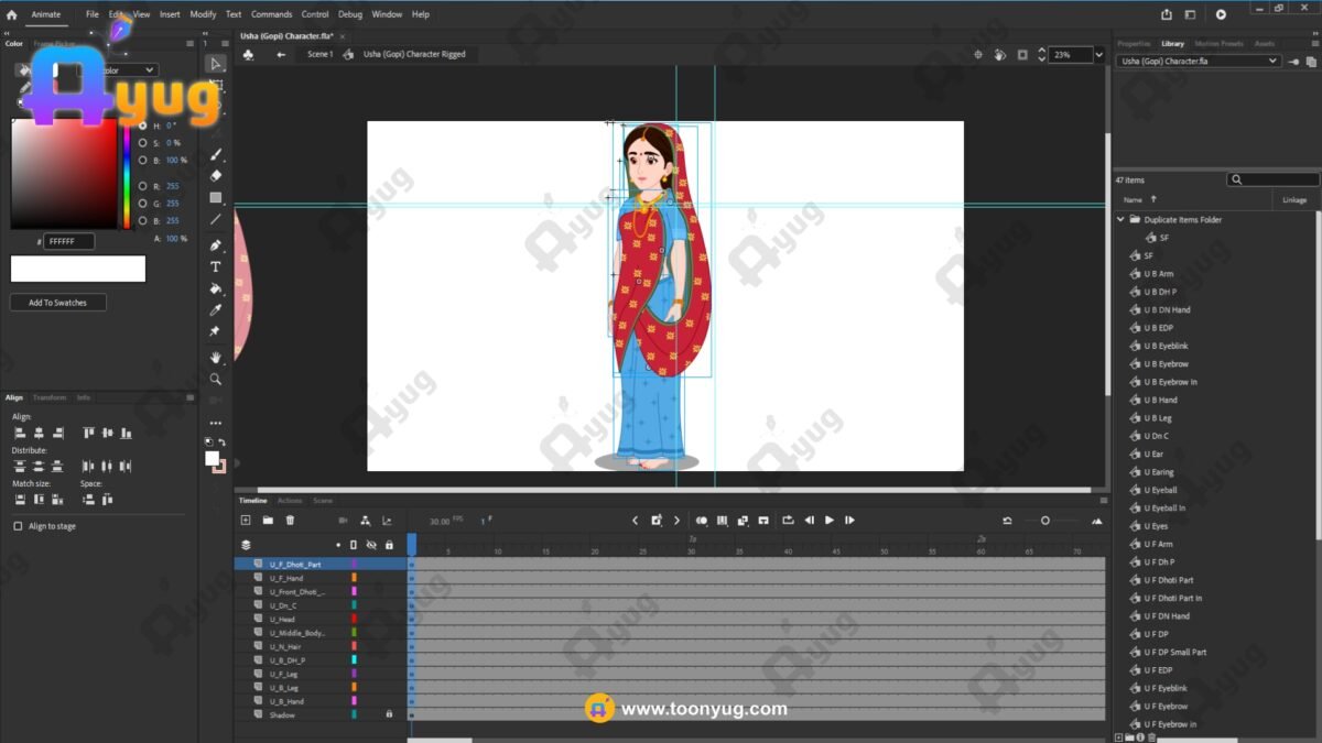 Usha (Yashoda's Friend) "Rigged and Animated" Character - Krishn Series Characters - Image 3
