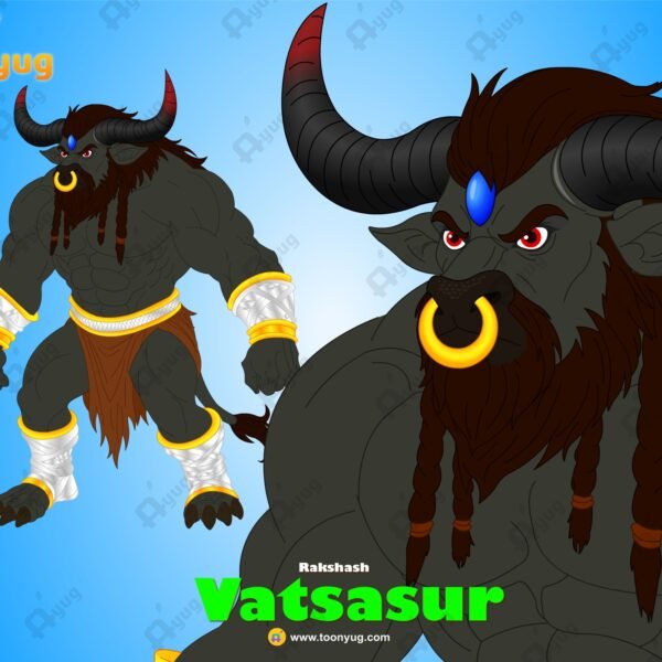Vatsasur Raksash "Rigged and Animated" Character - Krishn Series Characters