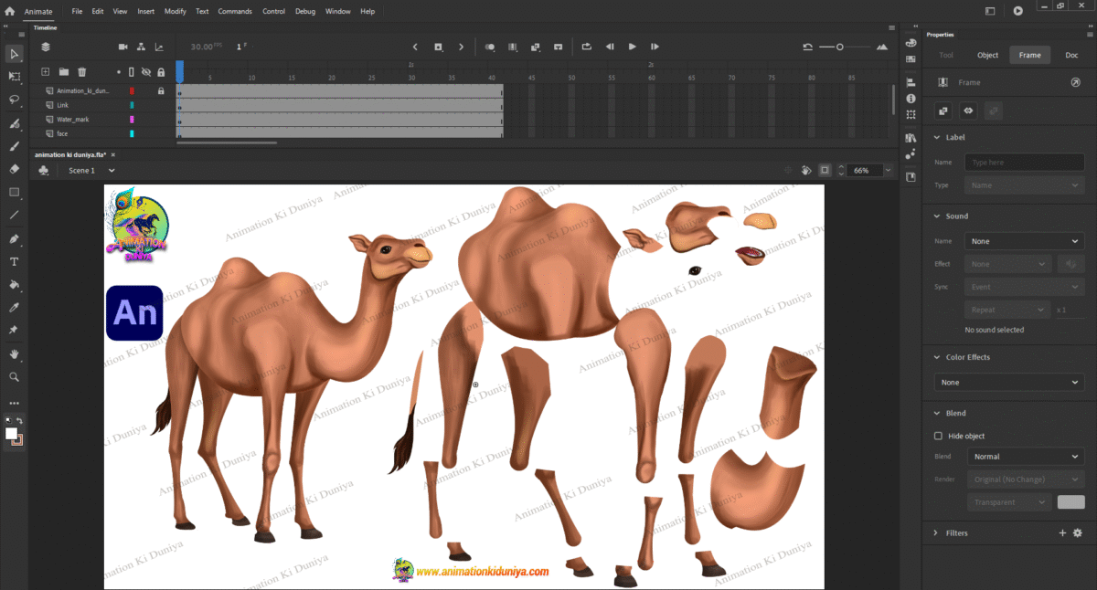 Camel ( ऊंट oont ) Cartoon Character - Image 2